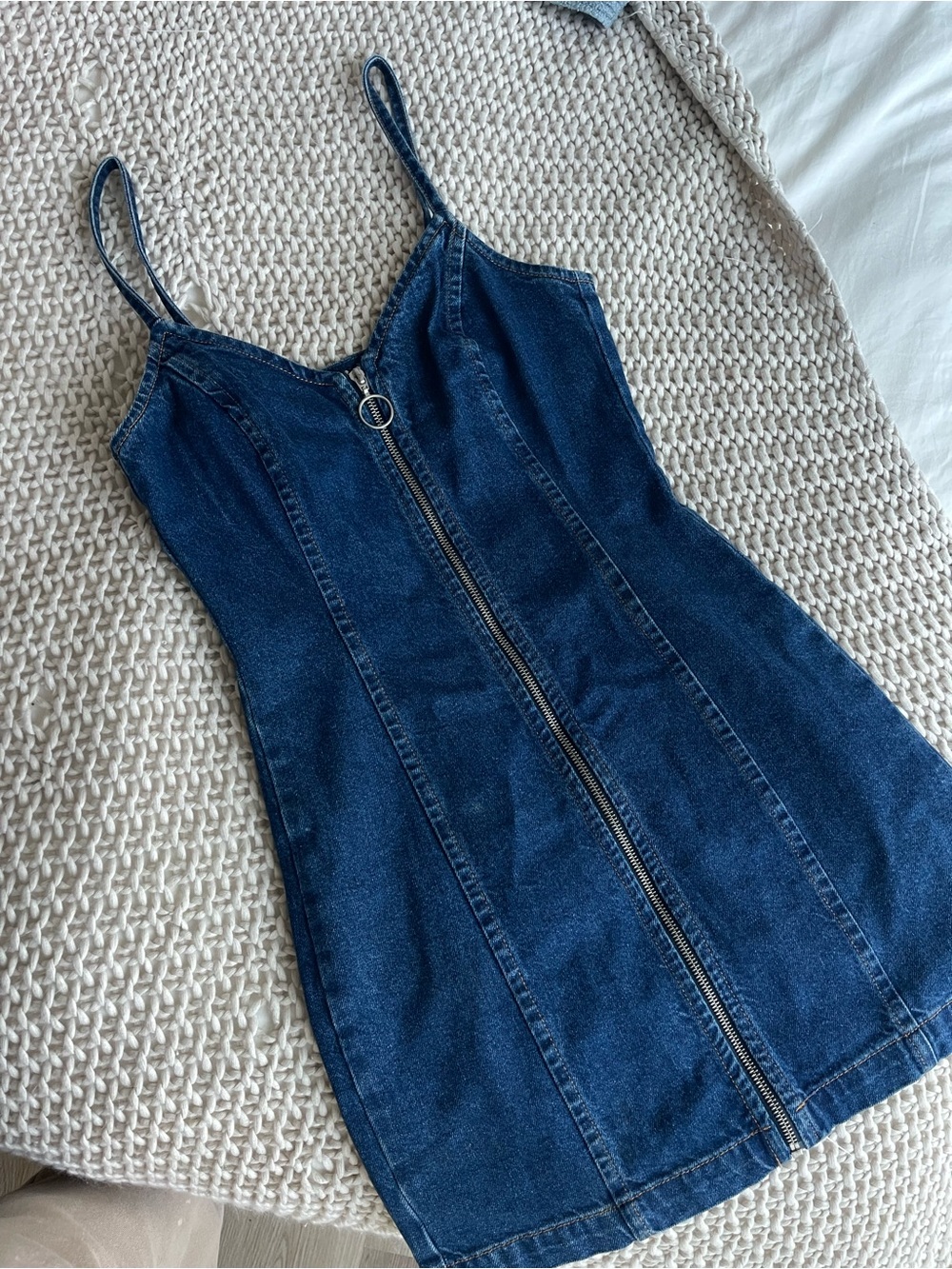 Topshop Dark Topshop Blue Denim Mini Dress